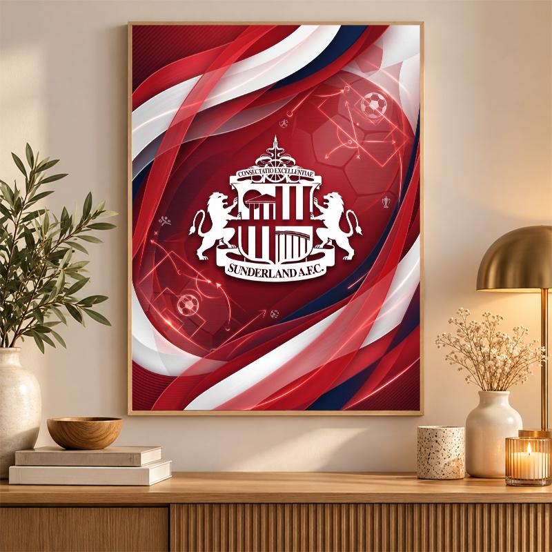 Sunderland Football Diamond Painting Kit 5D Full Drill DIY Diamond Mosaic Wall Art Home Decor