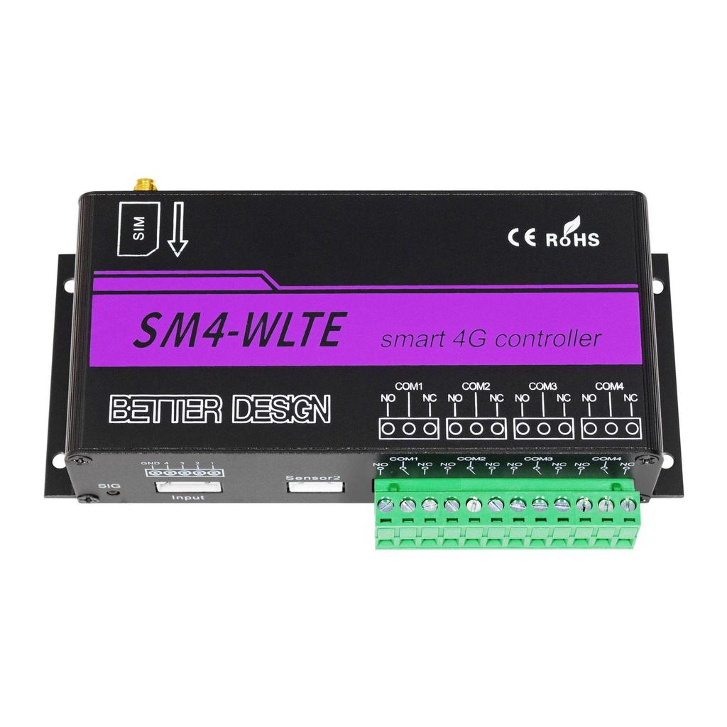 4G пульт дистанционного управления с четырьмя направлениями: Сигнализация по SMS, вход температуры/влажности, двунаправленное управление водяным насосом