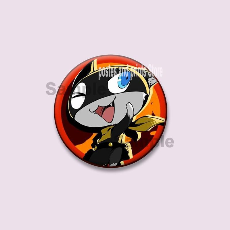Game P-Persona 5 Round Badges Ann Takamaki Ren Amamiya Button Pins Bag Clothing Decorations Brooch Collectibles Jewelry Gifts