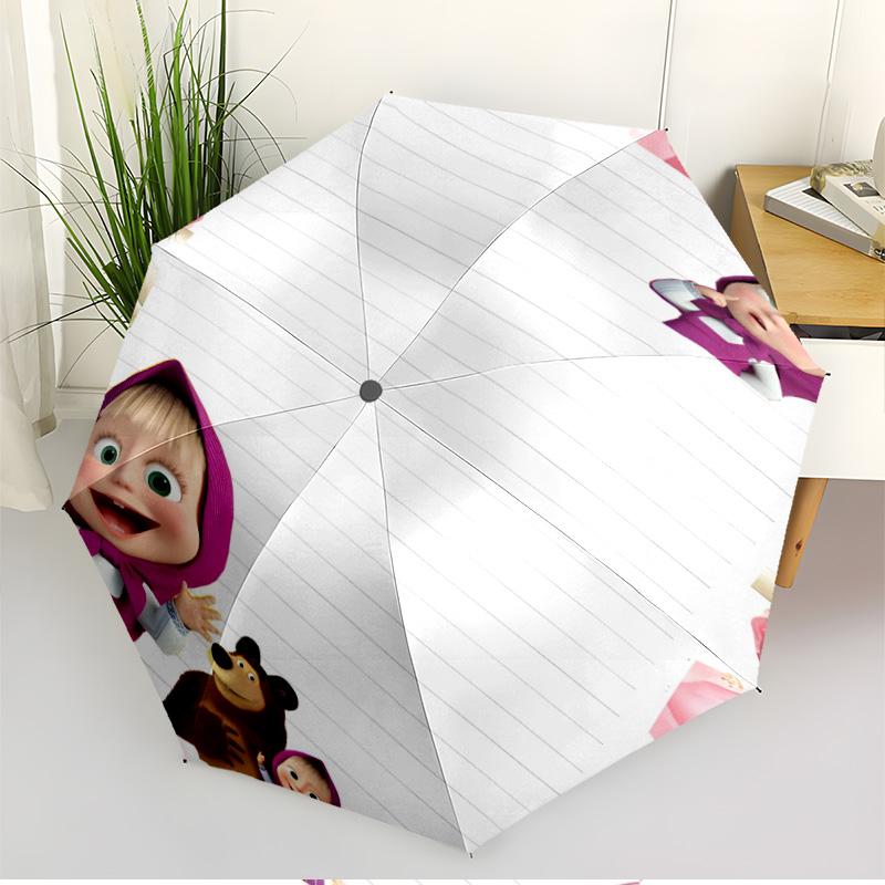 cartoon animation Print Automatic Open Close Umbrella, Portable Foldable Umbrella, for Outdoor Commute Camping Trip, Ideal Birthday Gift