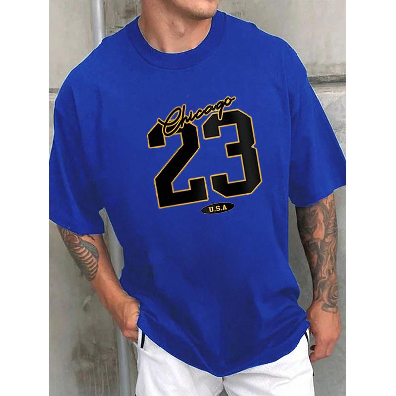 New Summer Men Women Cotton Tshirt USA 23 Number Short Sleeve Casual T-Shirt Fashion Unisex Short Sleeve Trend Streetwear Tops