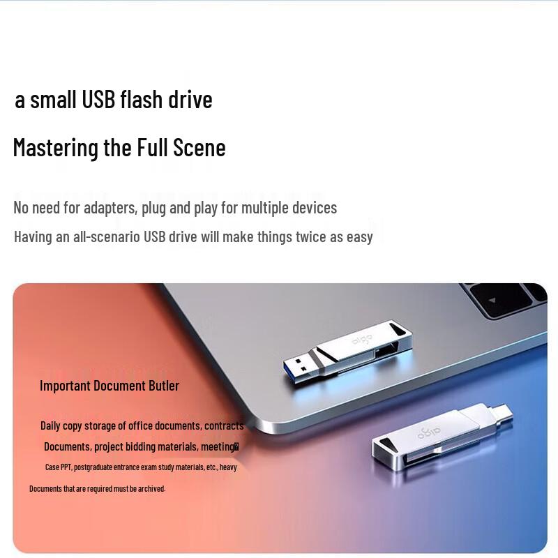 Aigo U350 Двухсторонний USB 3.2 Type-C OTG Флеш-накопитель