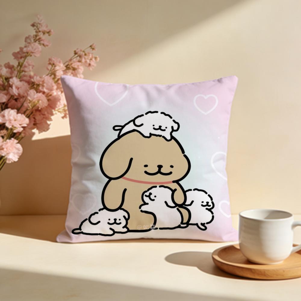 Hot LLine Puppier Cushion Cover Stylish Washable Pillow Cover Ideal for Couch Bedroom Car Decoration