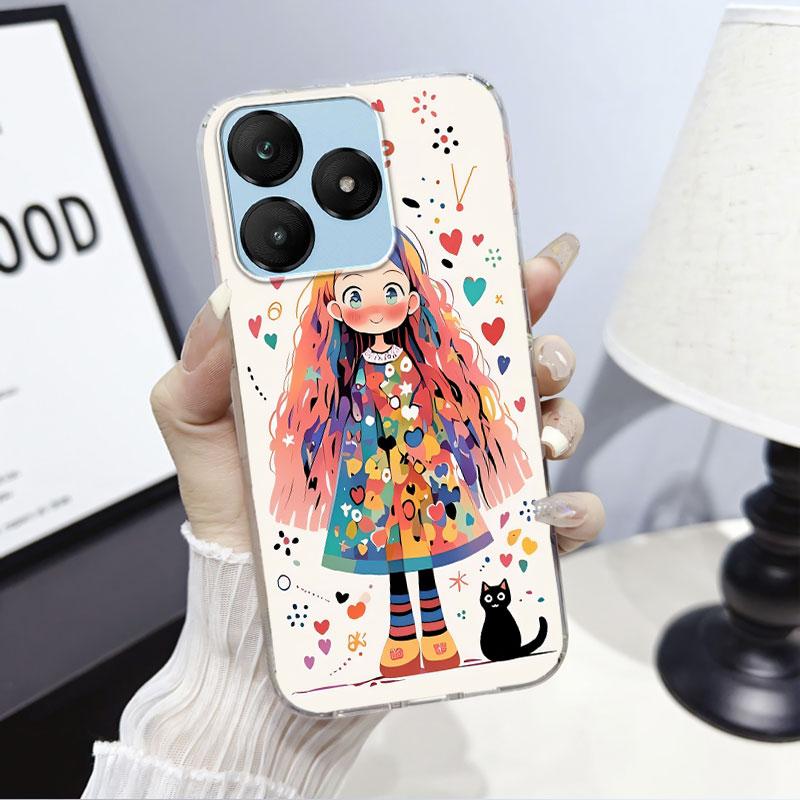 Cartoon For Wiko T10 T20 T60 Case Protective Cover For Wiko T10 Marble Clear Soft Silicone Phone Case Floral Cute Cat Bumper
