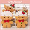 Festive Man Gingerbread Plush Toy Cotton Filling Christmas Presents Decorations