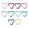 20 шт. карабин в форме сердца, прочный алюминиевый брелок с пружинным крючком для рюкзака