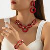 Fashion Jewelry Set Necklace Bracelet Earrings For Women Ladies