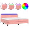 Maison Exclusive - Sommier à lattes de lit avec matelas et LED Rose 200x200 cm