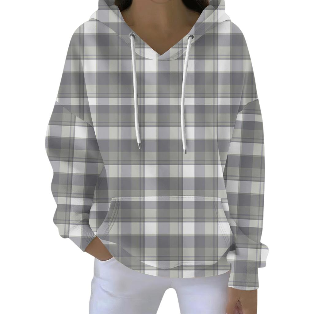 Women's Fashion Casual Hooded Loose Printed Long Sleeve Sweatshirt