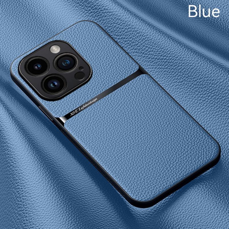 Роскошный кожаный чехол для телефона с магнитным усилением для моделей Xiaomi, Samsung и iPhone