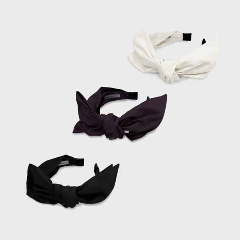 Жан Поль Кларисс Сливовый Несбалансированный Ободок для волос с лентой JP-23-324HB