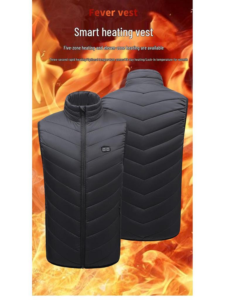 Women's Smart Heated Cotton Vest - Winter Outerwear with Carbon Fiber Electric Heating for Constant Warmth