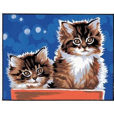 Набор для вышивания - Марго - Котята - 20x25 см - Печатный холст - Игла в комплекте