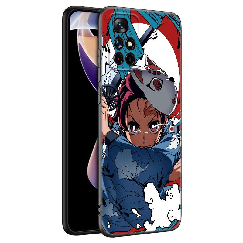 Чехол для телефона «Аниме Demon Slayer Kamado Tanjirou» для Xiaomi Redmi Note 11 10 9 8 T Pro 10S 5G 9A 9C 9S, мягкий черный чехол из ТПУ