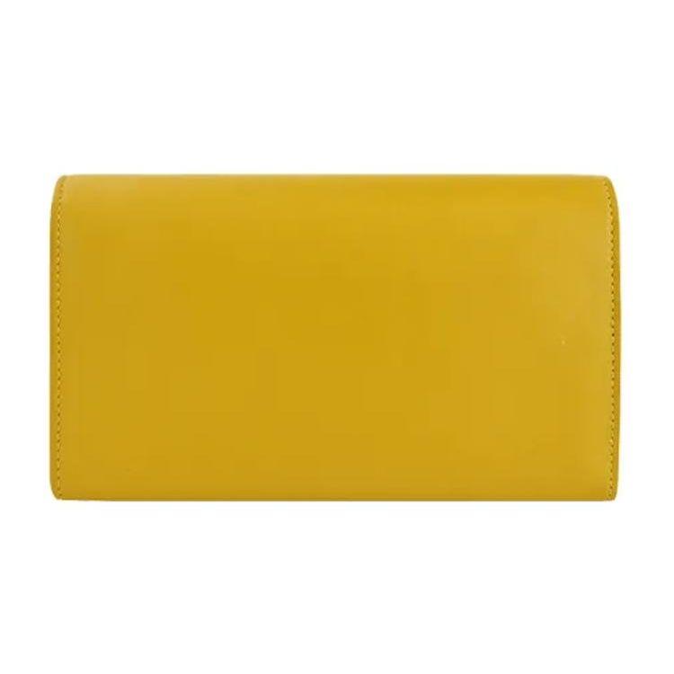 Burberry Logo Print Leather Crossbody Wallet Bag Mustard Yellow Gold Hardware Fashion Daily Use 80463081
