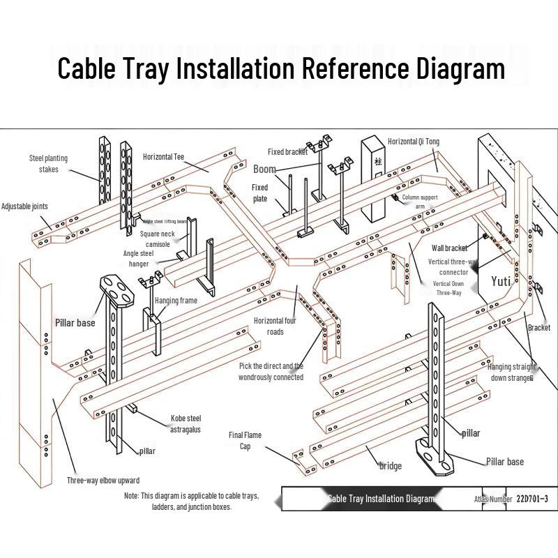 National Standard Fireproof Ladder Cable Tray 200x100 - Large Span