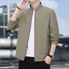 Мужская куртка Осень Новый стиль Деловой кэжуал Стойка воротник Топ для молодых Универсальный Простой Деловой пиджак для агентства Мужской