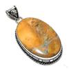 Natural Maligano Jasper Gemstone 925 Sterling Silver Gift Pendant 2.44" H2q02