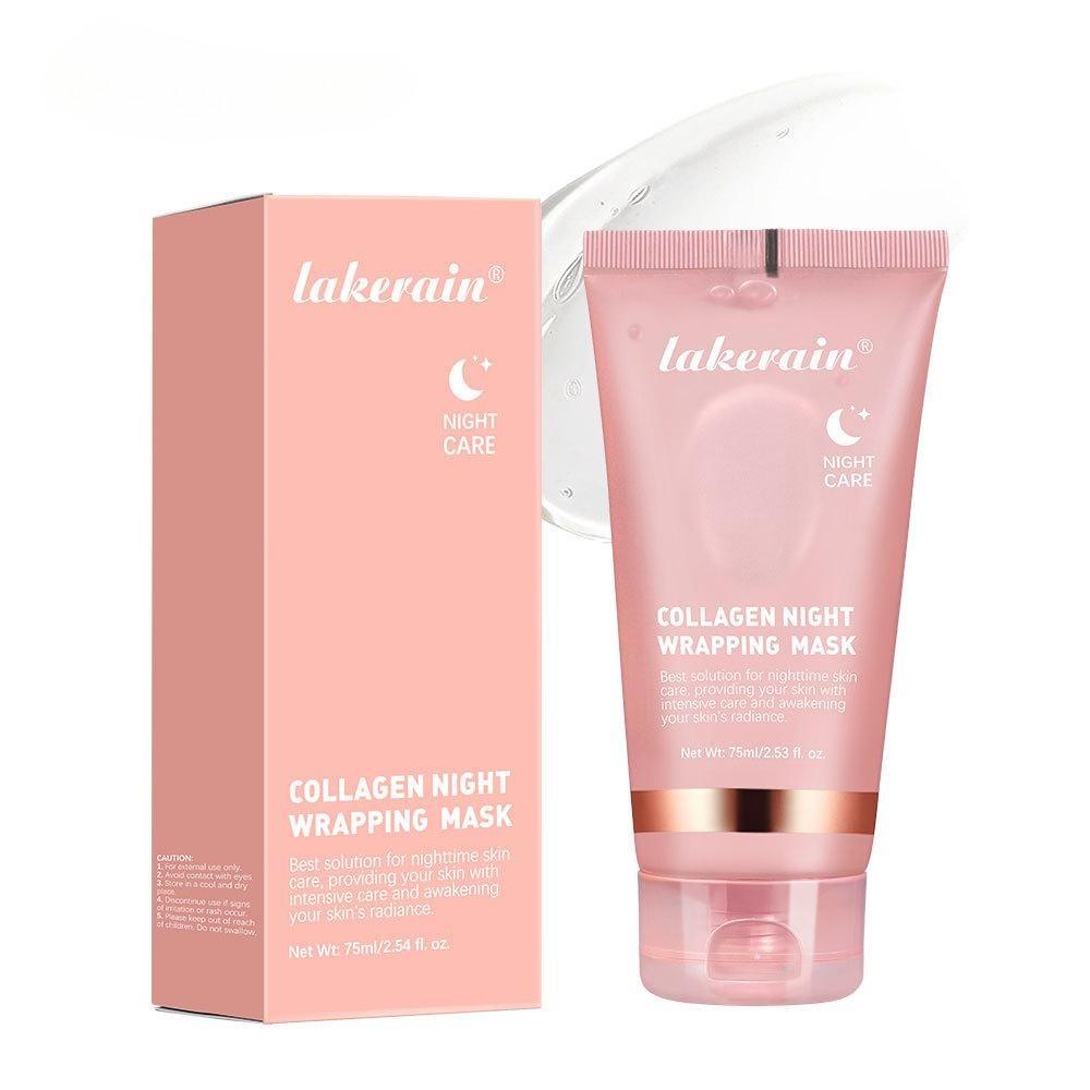 Коллагеновая ночная маска-пленка для лица Korean Collagen Night Wrapping Mask Глубоко увлажняющая ночная уходовая маска-крем