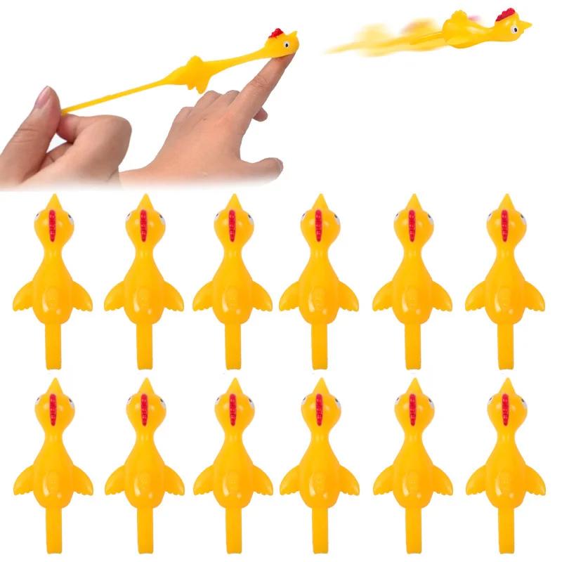 1PC Slings Rubber Chicken Finger Toys Finger Stretchy Shoot Novelty Children Toys Antistress Kids Adult Toys Games Funny Gift
