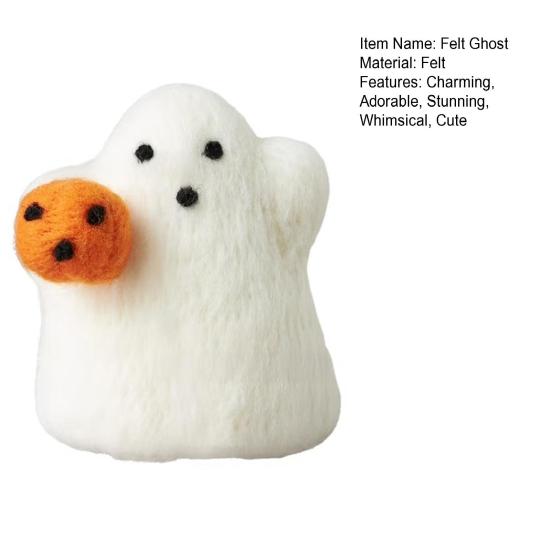 Хэллоуинский войлочный призрак с тыквой, ручной работы, мини-войлочный призрак, тыква, коллекционные настольные украшения для многоярусного подноса, полки, стола, домашнего декора