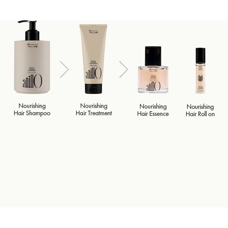 anillo Питательная эссенция для волос с черным чаем