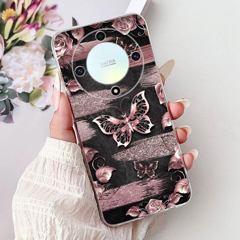 For Honor X9a 5G Case RMO-NX1 Beautiful Butterfly Soft Silicone Phone Cases For Honor X 9a X9a 2022 Back Cover Bumper 6.67"