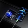Universal QC3.0 USB Dual Port USB C Type C PD Car Adapter Fast Car Charger with for Touch Power Switch LED Backlight