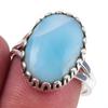 Natural Republic Larimar Gemstone 925 Solid Sterling Silver Gift Ring S.7 O2f33