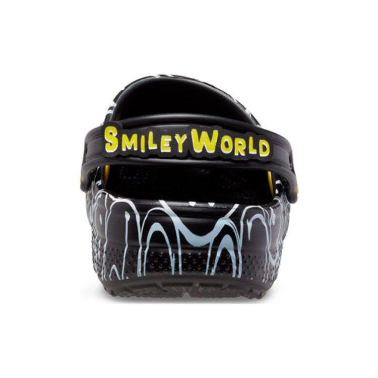 Crocs Классические кроксы Smiley World Черно-белые 207971-0C4