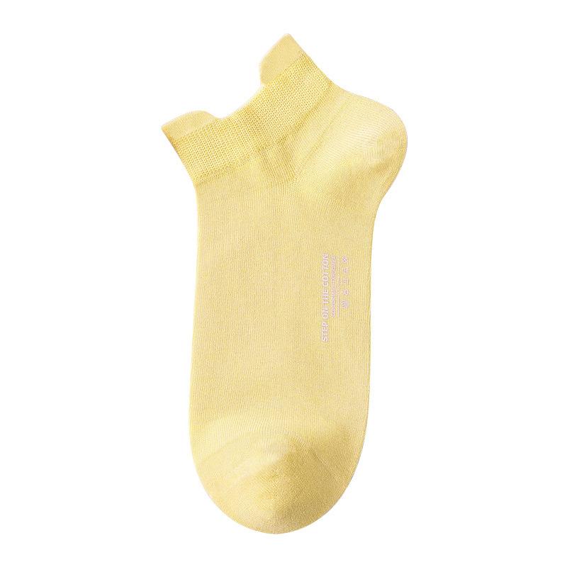 Women's Thin All-cotton Short Socks, Girls' Summer Heels Won't Fall Off, Anti-odor Pure Cotton Boat Socks, Women's Summer