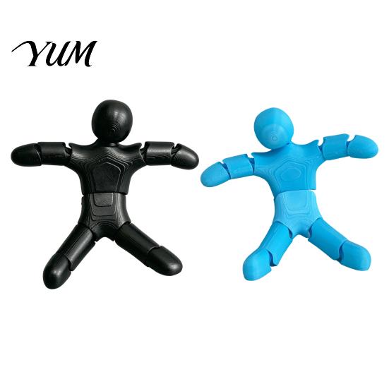 Articulated Humanoid Figure 3D Printed Action Figure, Multiple Pose Flexible Desktop Stress Relief Gadget Figurine, Collectable Robot Figures