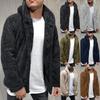 Mens Teddy Bear Fleece Coat Winter Autumn Warm Long Sleeve Jacket Fur Fluffy Hooded Outwear Jumper Hoodies Windbreaker