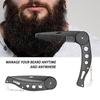Pocket Size Stainless Steel Beard Comb Brush Shaving Men Mustache Shaping Tool
