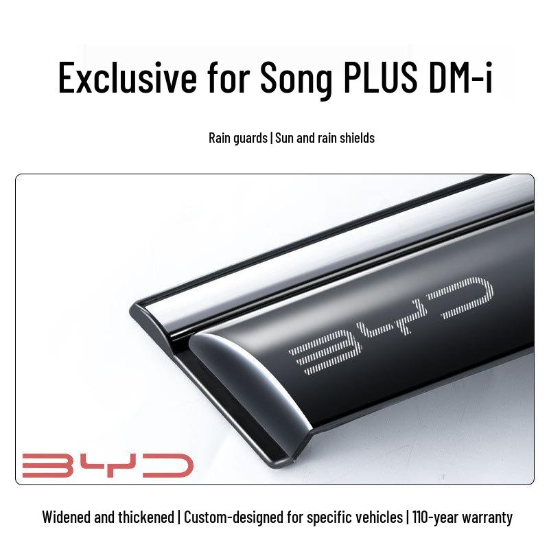 Дефлекторы окон BYD Song PLUS DMI - Ветровики с защитой от дождя для электромобиля