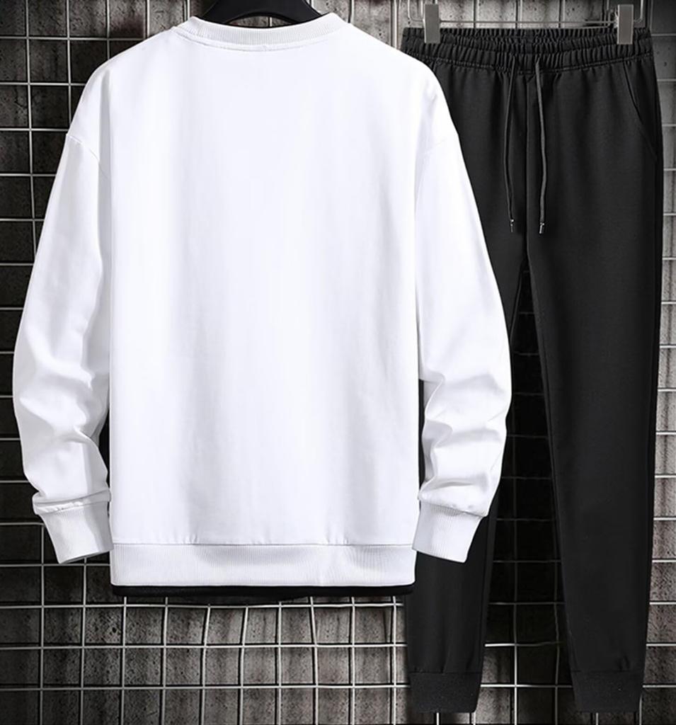 Bligo Jersey Sweatsuit Long Solid Top and Plus Sizes Color Loose Men's Set, Sleeve, Color, Bottoms, Autumn/Winter, Available, Block, Logo, Fit,