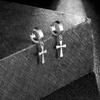 Silver Color Cross Earring for Ladies 316L Stainless Steel Christian Accessories Non-allergic Fashion Eardrop Waterproof Jewelry