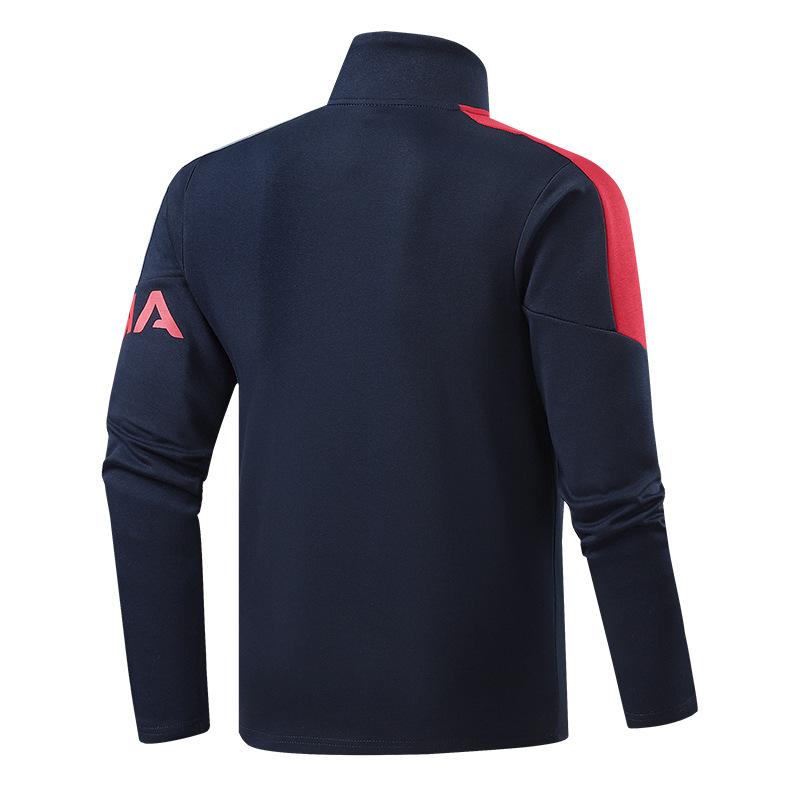 National style semi-zipper sports long-sleeved men's and women's spring and autumn sweaters, shooting clothes, skin-friendly fitness stand-up collar