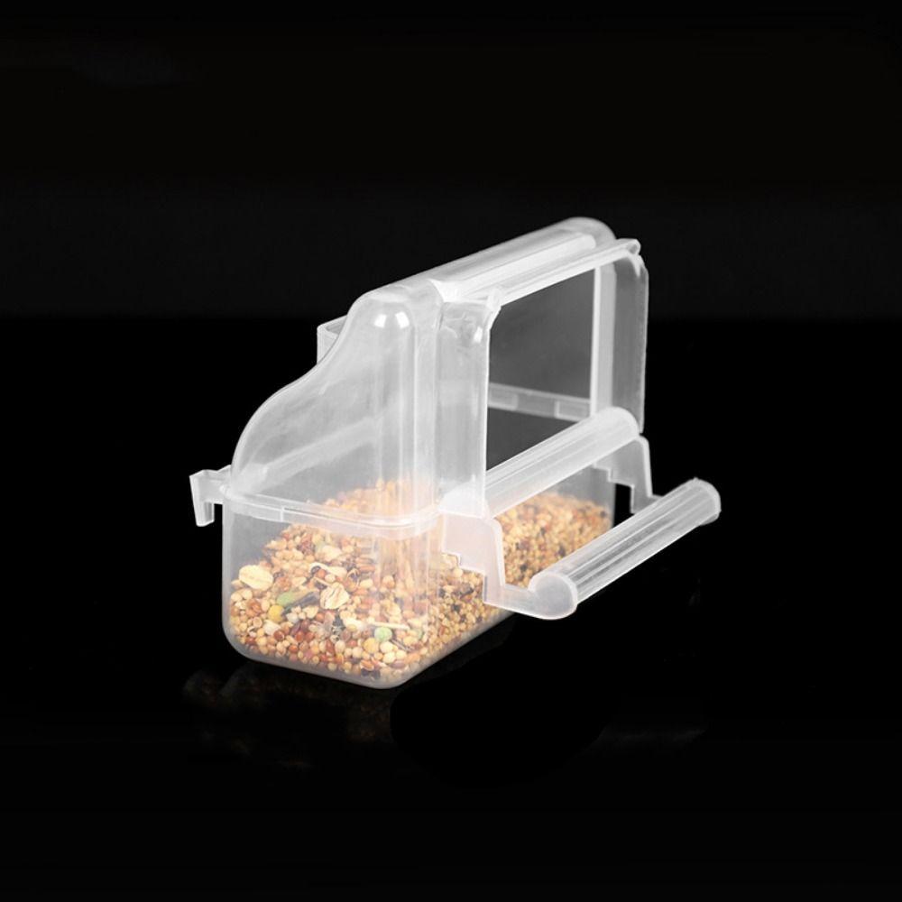Прозрачная коробка для корма для птиц, пластиковая подвесная тарелка для корма для попугаев, кормушка для голубей в клетке