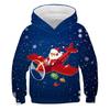 Children's Hoodie Cute Cartoon Christmas Tree Santa Claus Pattern Fun Kids Spring Autumn Hooded Coat Casual Long Sleeve Clothes