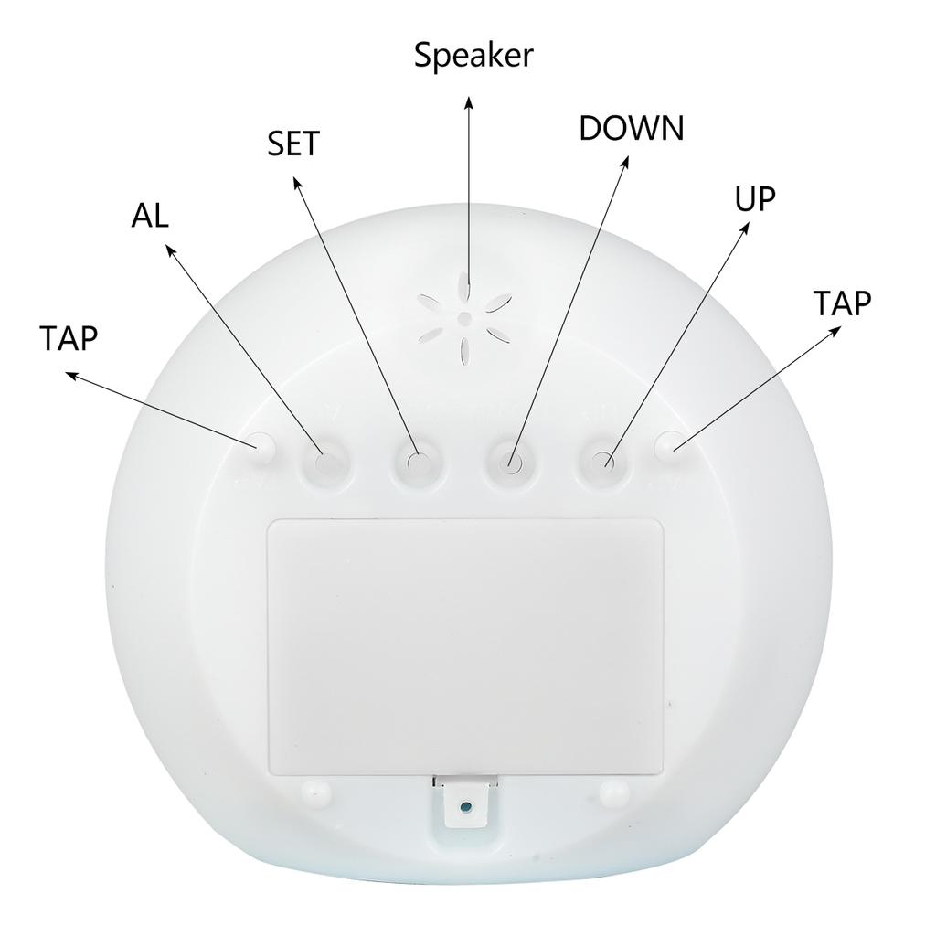 Детский цифровой будильник, 7 цветов, ночник, меняющий свет, прикроватные часы с температурой 12/24 часа, будильник для детской спальни, рождественский подарок
