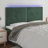 VidaXL LED Headboard Bedroom Furniture Double Bed Accessory Head of Bed Frame Interior Dark Green 3122353