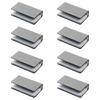 Pack of 8 Sturdy Magnetic Iron Glass Cabinet Latches Adjustable Frameless Clamp for Door Catching Replacement Parts