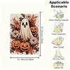 Иллюстрация призрака и тыкв на ХэллоуинПлед Фланелевый плед для дивана, кровати, путешествий, кемпинга, офиса, дивана, кресла