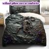 Metal reliefs Pattern Bedding Quilt Set Quilt Cover Pillowcase Home Decoration Birthday Gift (1 * duvet cover + 2 * pillowcase, without core)