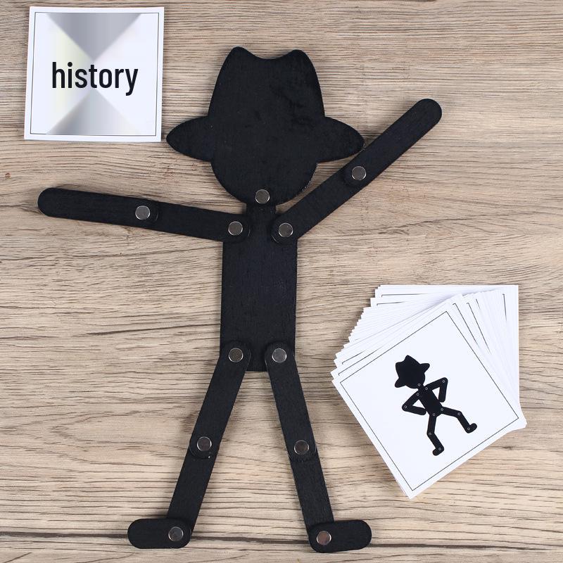 Гибкие бамбуковые конечности Деревянный манекен-головоломка: Детская игрушка для раннего развития