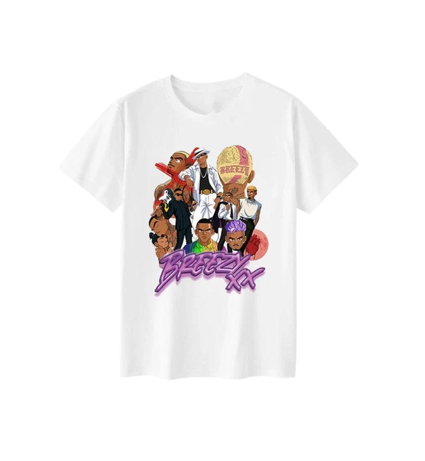 Аниме-футболка Chris Brown Унисекс Подарок для фаната S-5XL