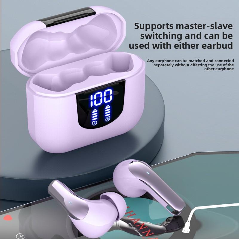 E-Sports Game Noise Reduction Digital Display 5.4 Bluetooth Headset Wireless In-Ear Sports High Sound Quality Long Battery Life Low Latency HD Call