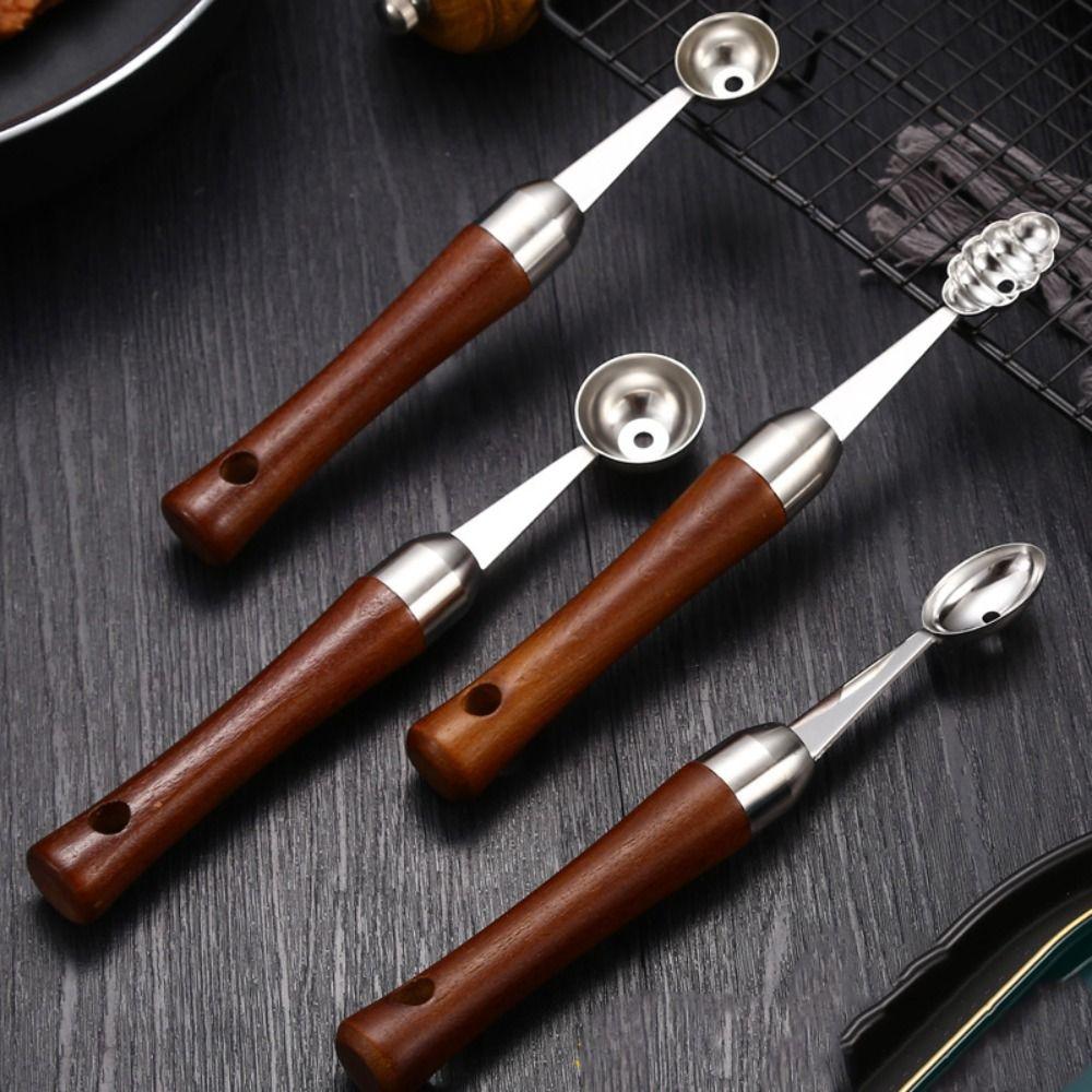 Multifunctional Melon Spoon Stainless Steel Fruit Scoop Food Gadgets Melon Baller  Home