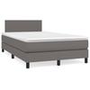 3140997 vidaXL Divan Bed with Mattress Grey 120x200 Cm Faux Leather